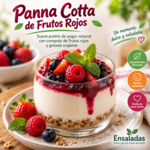 Panna Cotta con Frutos Rojos